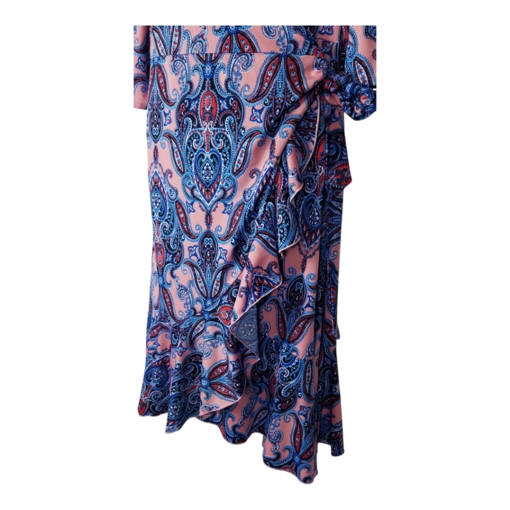 Kiyonna Plus Size Whimsy Wrap Dress Midi - Picture 4 of 9